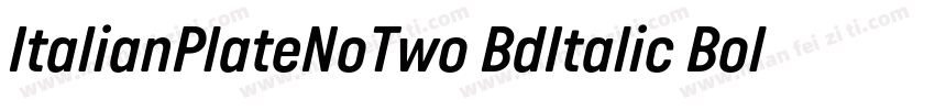 ItalianPlateNoTwo BdItalic Bold It字体转换